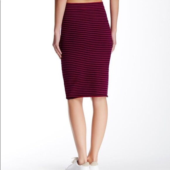 A.l.c. Pink and Navy Striped Bodycon Pencil Skirt Size Small - Picture 8 of 8